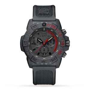 Navy Seal Chronograph 45mm, Black Rubber Strap Military Dive Watch