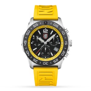 Pacific Diver Chronograph 44mm, Yellow Rubber Strap Diver Watch