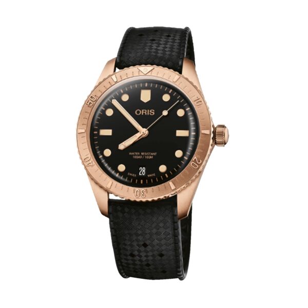 Divers Sixty Five Date Cotton Candy Sepia 38mm Mens Watch Rubber