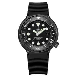 ADDIESDIVE Men's NH35 Automatic Watch Black Case Strap Super Watch 300m Diving